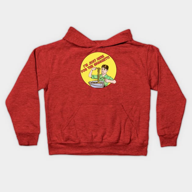 I'm Just Here for the Spaghetti Kids Hoodie by Marccelus